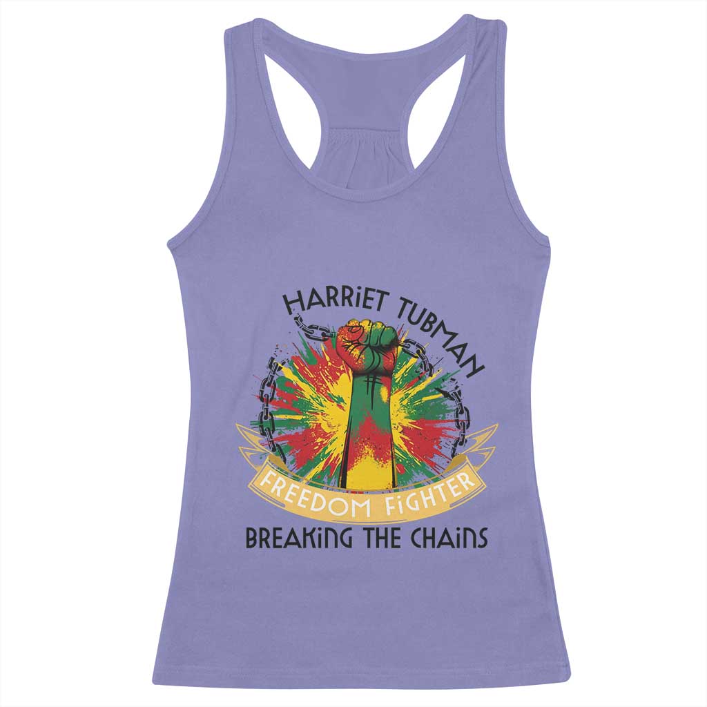Harriet Tubman Racerback Tank Top Underground Railroad Hero Breaking Chains