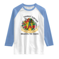 Harriet Tubman Raglan Shirt Underground Railroad Hero Breaking Chains