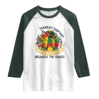 Harriet Tubman Raglan Shirt Underground Railroad Hero Breaking Chains