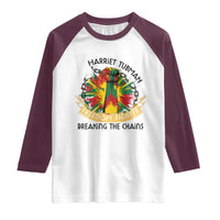 Harriet Tubman Raglan Shirt Underground Railroad Hero Breaking Chains