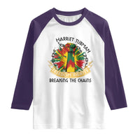 Harriet Tubman Raglan Shirt Underground Railroad Hero Breaking Chains
