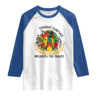 Harriet Tubman Raglan Shirt Underground Railroad Hero Breaking Chains