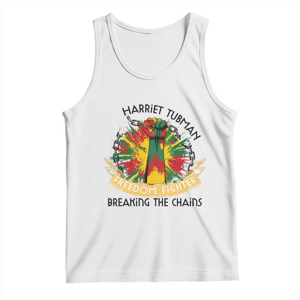 Harriet Tubman Tank Top Underground Railroad Hero Breaking Chains