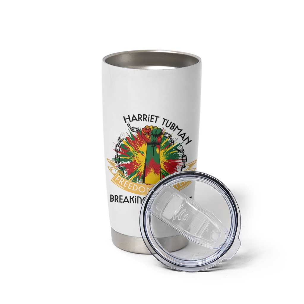 Harriet Tubman Tumbler Cup Underground Railroad Hero Breaking Chains