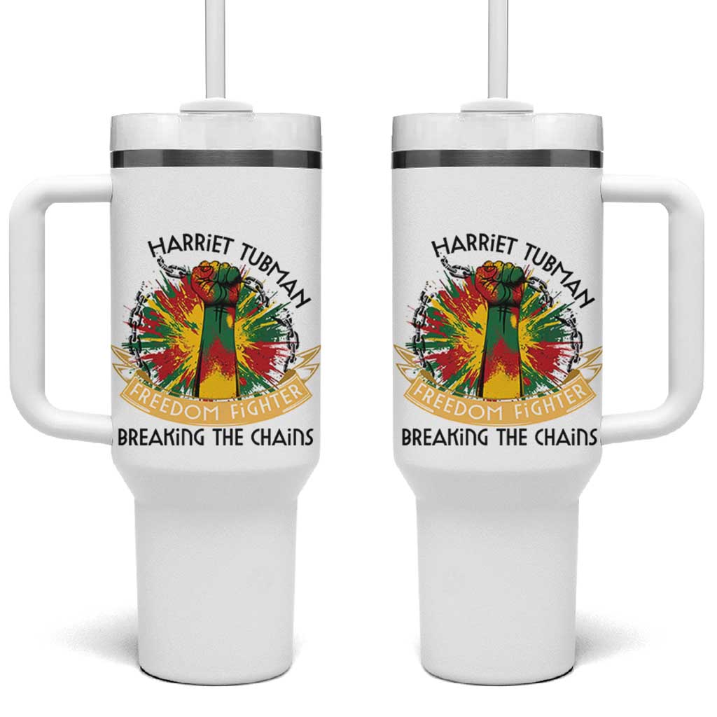 Harriet Tubman Tumbler With Handle Underground Railroad Hero Breaking Chains