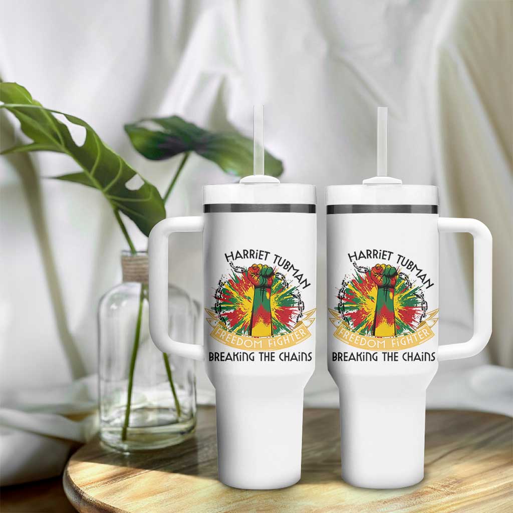 Harriet Tubman Tumbler With Handle Underground Railroad Hero Breaking Chains
