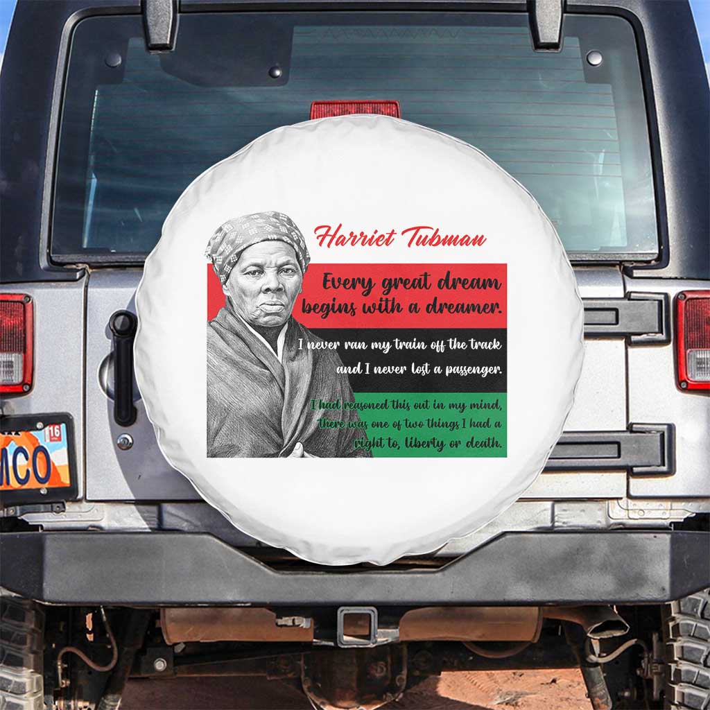 Harriet Tubman Quote Spare Tire Cover Pan African Flag Black History