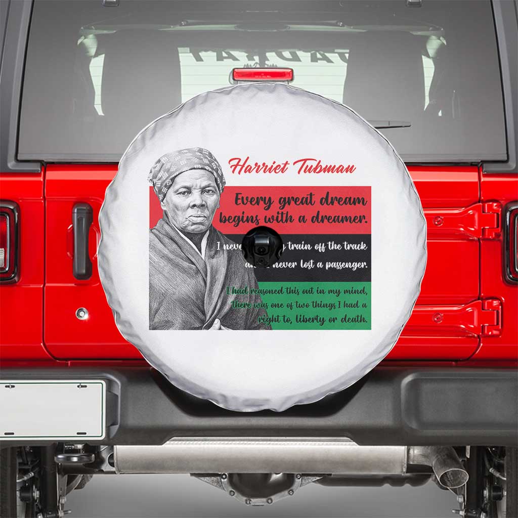 Harriet Tubman Quote Spare Tire Cover Pan African Flag Black History