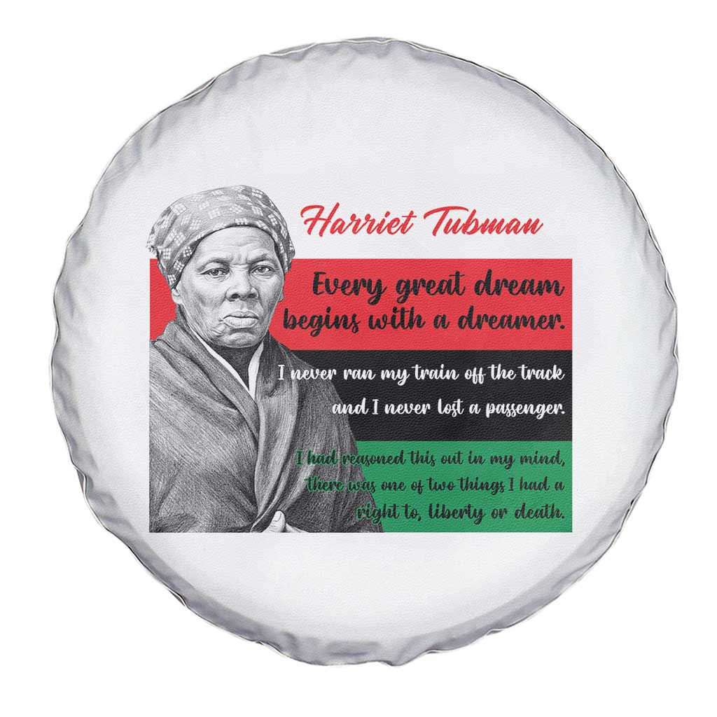 Harriet Tubman Quote Spare Tire Cover Pan African Flag Black History