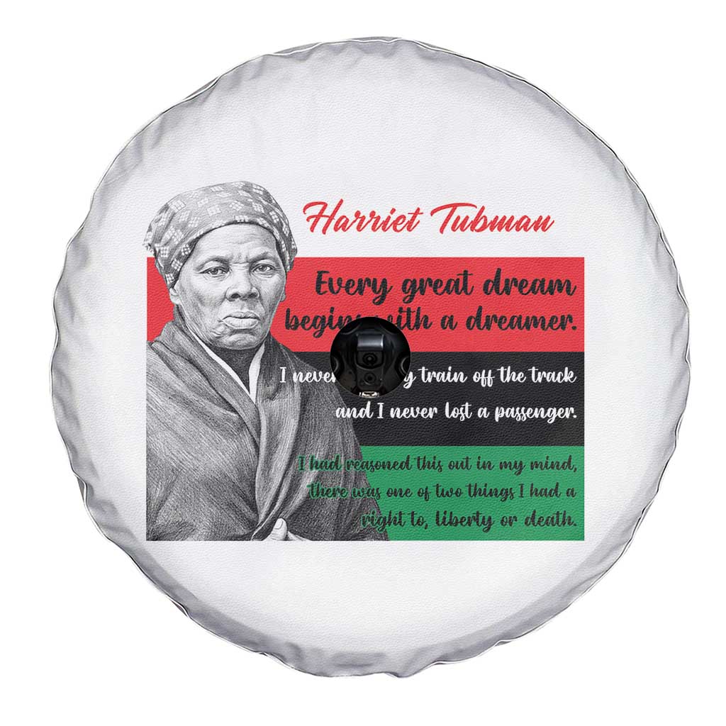 Harriet Tubman Quote Spare Tire Cover Pan African Flag Black History