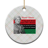 Harriet Tubman Quote Ceramic Ornament Pan African Flag Black History