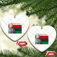 Harriet Tubman Quote Ceramic Ornament Pan African Flag Black History