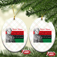 Harriet Tubman Quote Ceramic Ornament Pan African Flag Black History