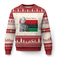 Harriet Tubman Quote Ugly Christmas Sweater Pan African Flag Black History