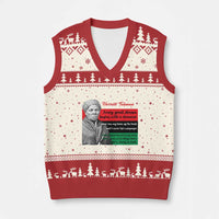 Harriet Tubman Quote V-Neck Knit Sweater Vest Pan African Flag Black History