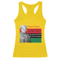 Harriet Tubman Quote Racerback Tank Top Pan African Flag Black History