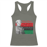 Harriet Tubman Quote Racerback Tank Top Pan African Flag Black History