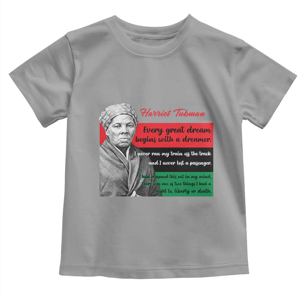 Harriet Tubman Quote Toddler T Shirt Pan African Flag Black History