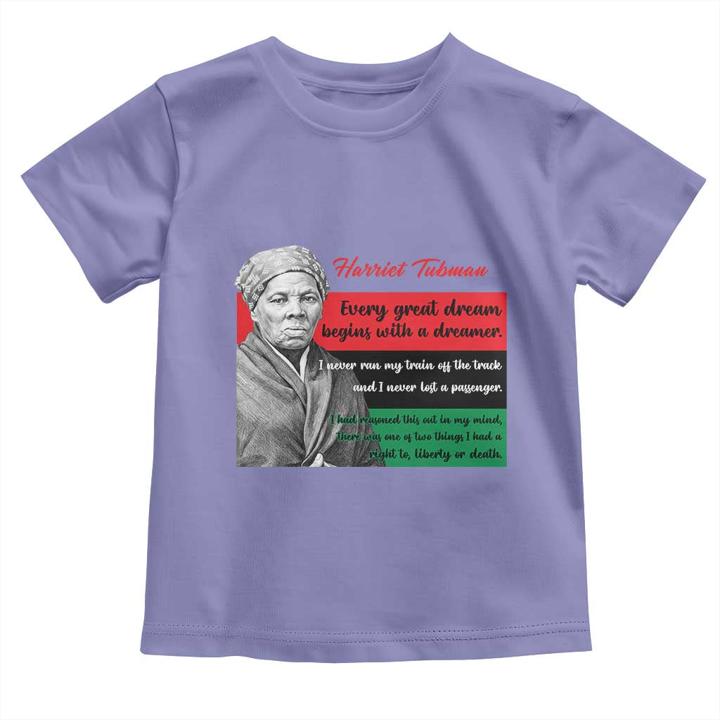 Harriet Tubman Quote Toddler T Shirt Pan African Flag Black History