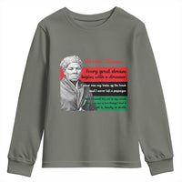 Harriet Tubman Quote Youth Sweatshirt Pan African Flag Black History