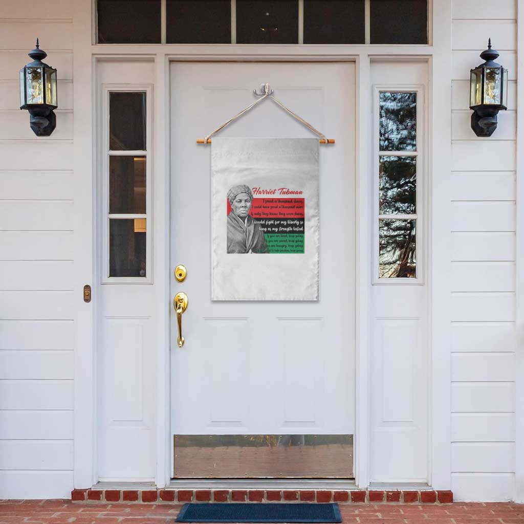 Harriet Tubman Legacy Garden Flag Pan African Flag Freedom Fighter Quote