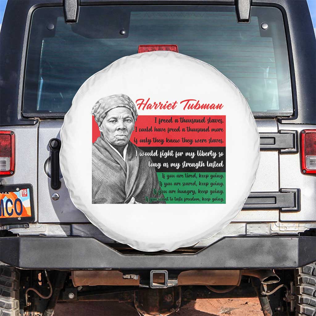 Harriet Tubman Legacy Spare Tire Cover Pan African Flag Freedom Fighter Quote