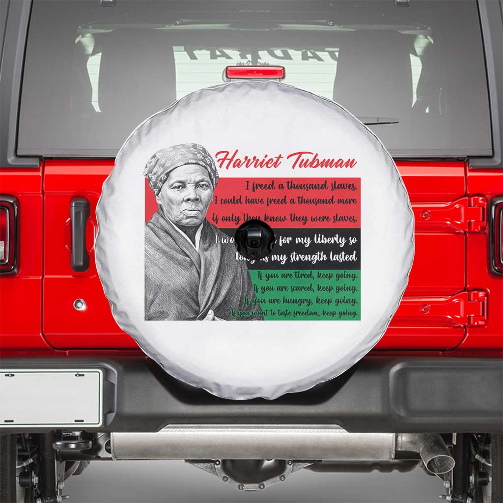 Harriet Tubman Legacy Spare Tire Cover Pan African Flag Freedom Fighter Quote