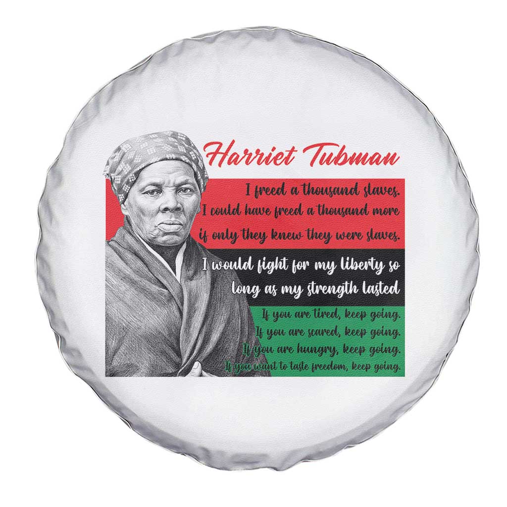 Harriet Tubman Legacy Spare Tire Cover Pan African Flag Freedom Fighter Quote
