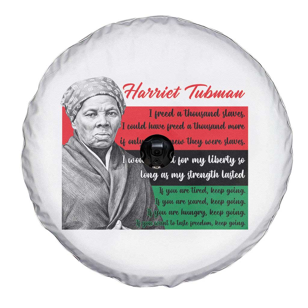 Harriet Tubman Legacy Spare Tire Cover Pan African Flag Freedom Fighter Quote