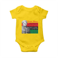 Harriet Tubman Legacy Baby Onesie Pan African Flag Freedom Fighter Quote