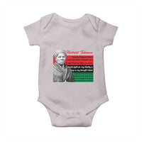 Harriet Tubman Legacy Baby Onesie Pan African Flag Freedom Fighter Quote