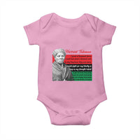 Harriet Tubman Legacy Baby Onesie Pan African Flag Freedom Fighter Quote