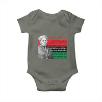 Harriet Tubman Legacy Baby Onesie Pan African Flag Freedom Fighter Quote