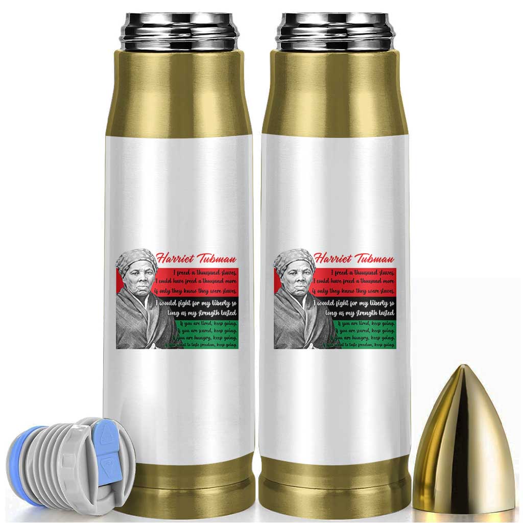 Harriet Tubman Legacy Bullet Tumbler Pan African Flag Freedom Fighter Quote