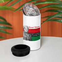 Harriet Tubman Legacy 4 in 1 Can Cooler Tumbler Pan African Flag Freedom Fighter Quote