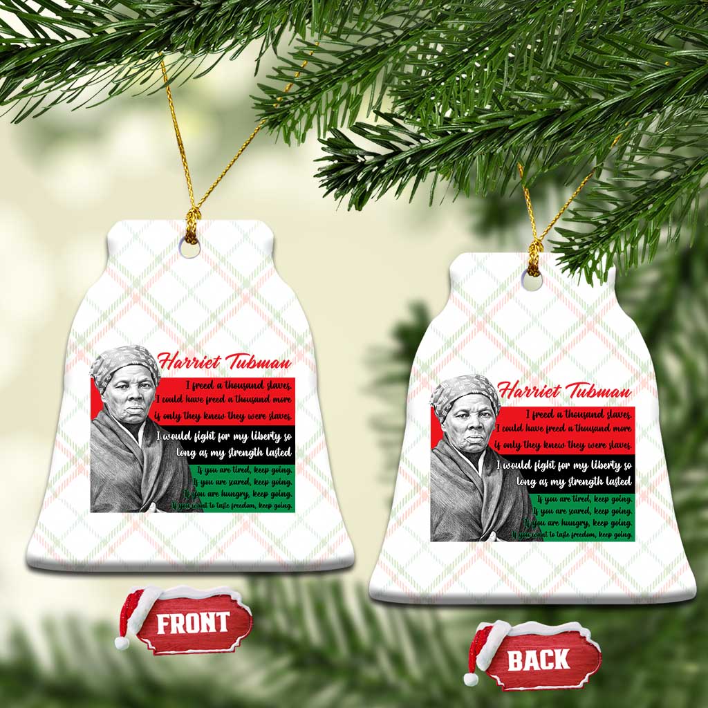 Harriet Tubman Legacy Ceramic Ornament Pan African Flag Freedom Fighter Quote