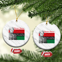 Harriet Tubman Legacy Ceramic Ornament Pan African Flag Freedom Fighter Quote
