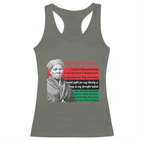 Harriet Tubman Legacy Racerback Tank Top Pan African Flag Freedom Fighter Quote