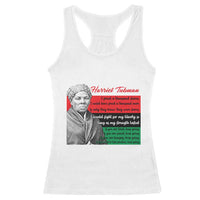 Harriet Tubman Legacy Racerback Tank Top Pan African Flag Freedom Fighter Quote
