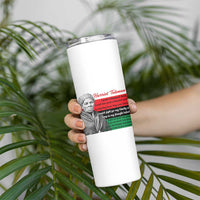 Harriet Tubman Legacy Skinny Tumbler Pan African Flag Freedom Fighter Quote