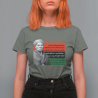 Harriet Tubman Legacy T Shirt For Women Pan African Flag Freedom Fighter Quote