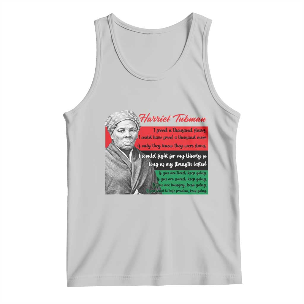 Harriet Tubman Legacy Tank Top Pan African Flag Freedom Fighter Quote