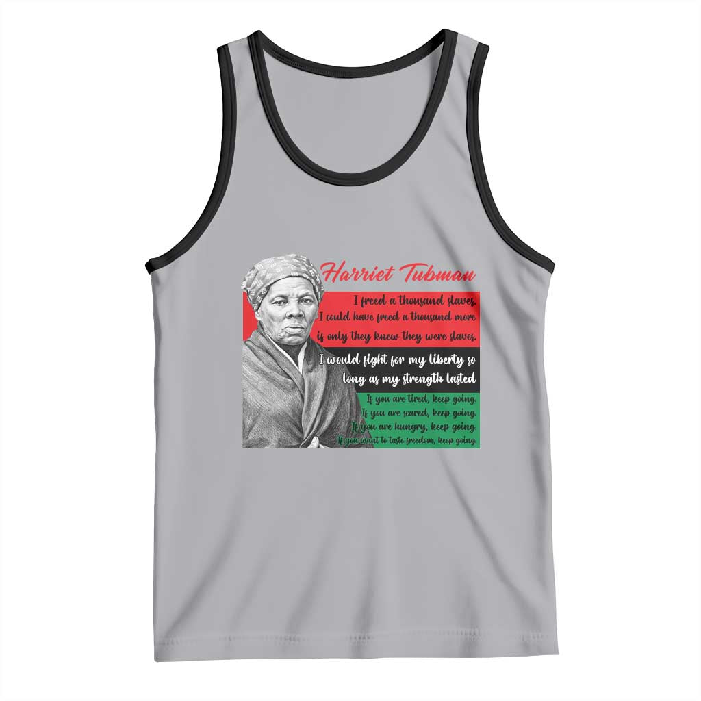 Harriet Tubman Legacy Tank Top Pan African Flag Freedom Fighter Quote