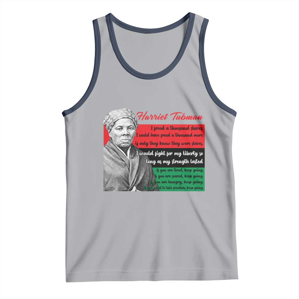 Harriet Tubman Legacy Tank Top Pan African Flag Freedom Fighter Quote