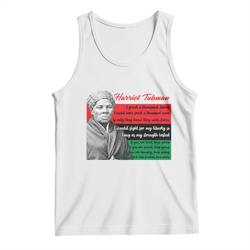 Harriet Tubman Legacy Tank Top Pan African Flag Freedom Fighter Quote