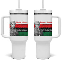 Harriet Tubman Legacy Tumbler With Handle Pan African Flag Freedom Fighter Quote