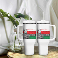 Harriet Tubman Legacy Tumbler With Handle Pan African Flag Freedom Fighter Quote