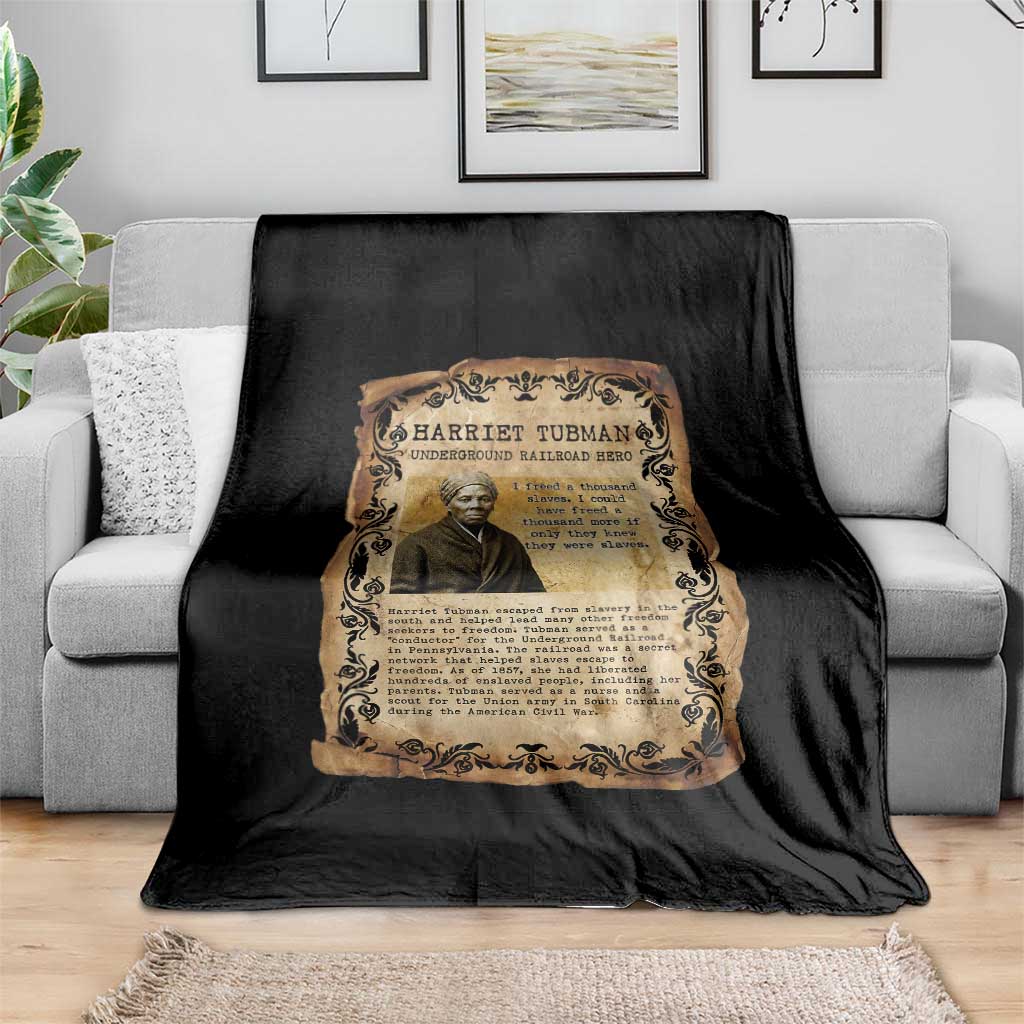 Harriet Tubman Throw Blanket Womens History Month Gift