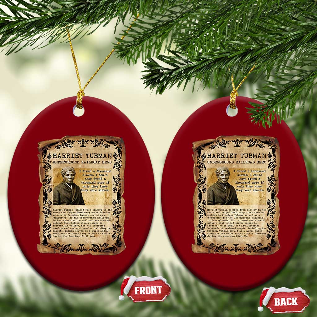 Harriet Tubman Ceramic Ornament Womens History Month Gift
