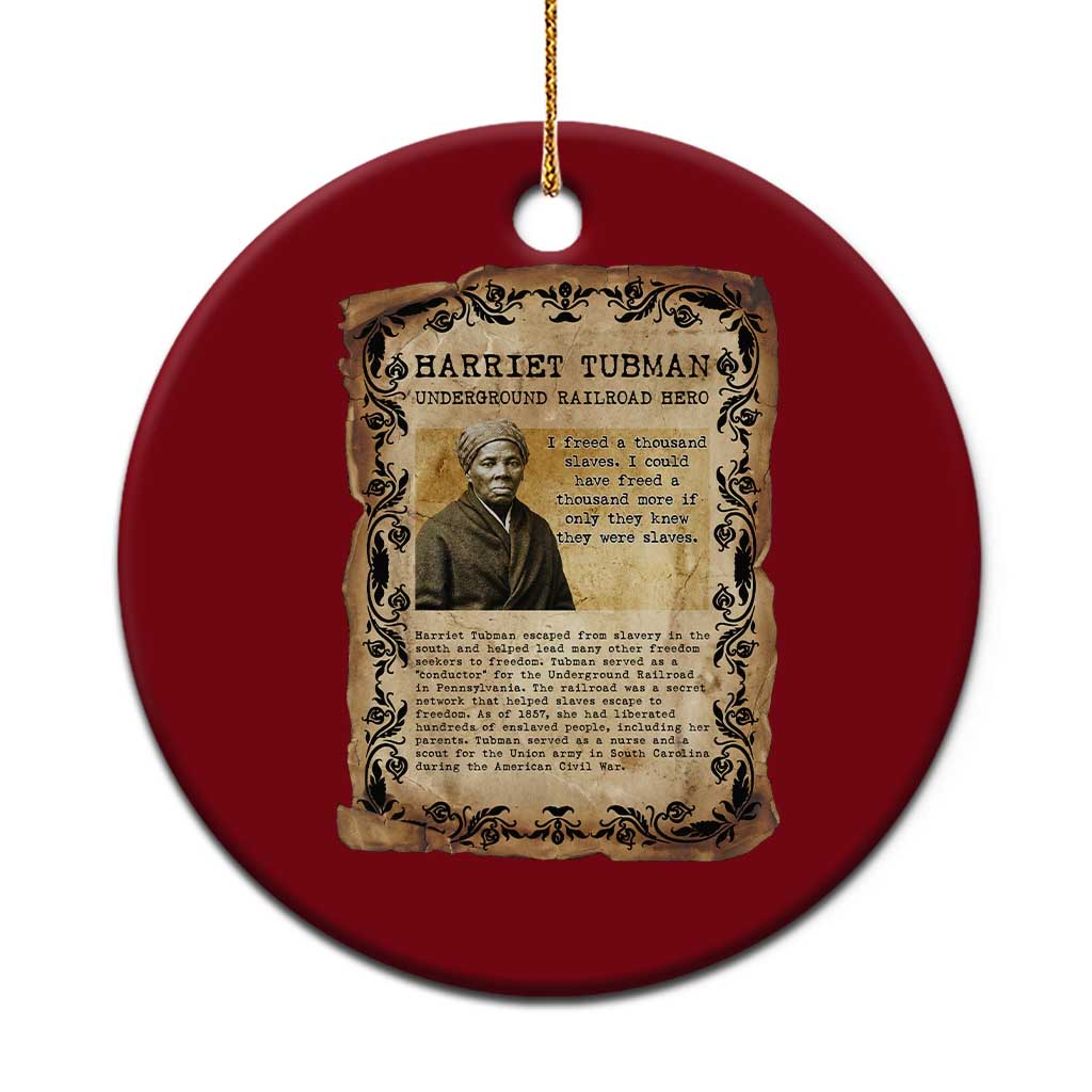 Harriet Tubman Ceramic Ornament Womens History Month Gift